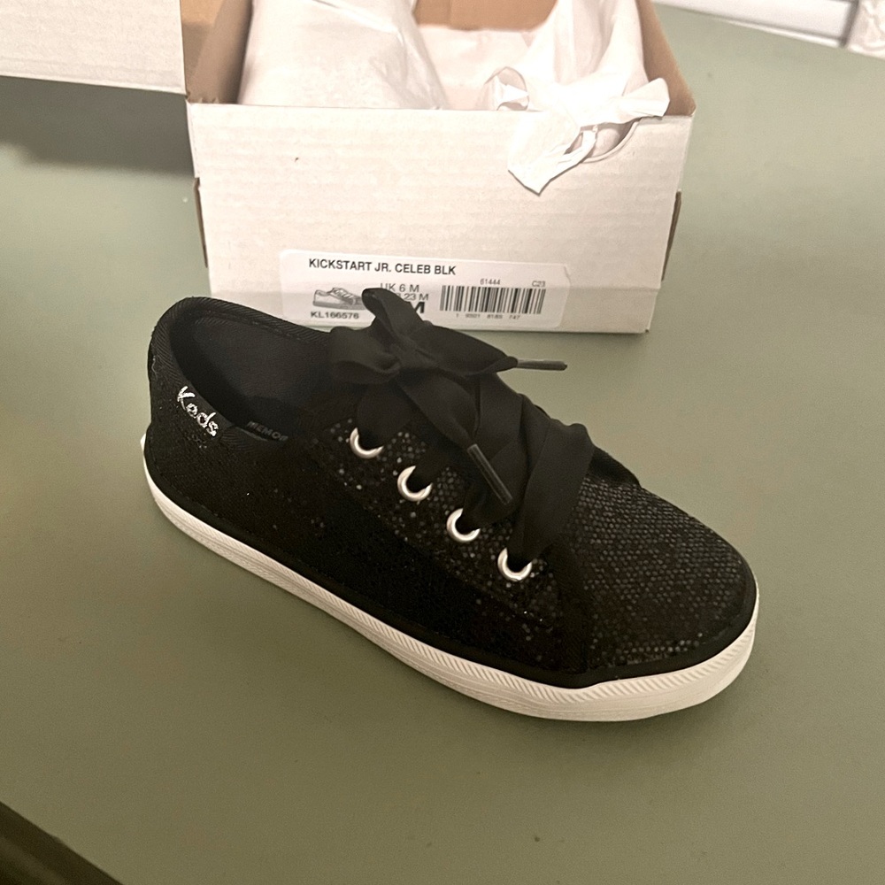 Black Sparkle Toddler KEDS size 7